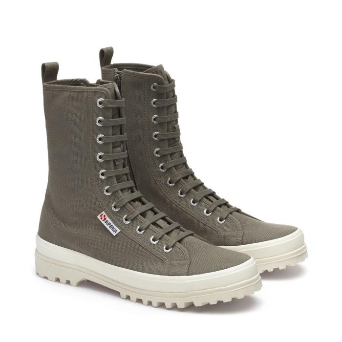 Superga 2641 Alpina High Top Boots - Olive