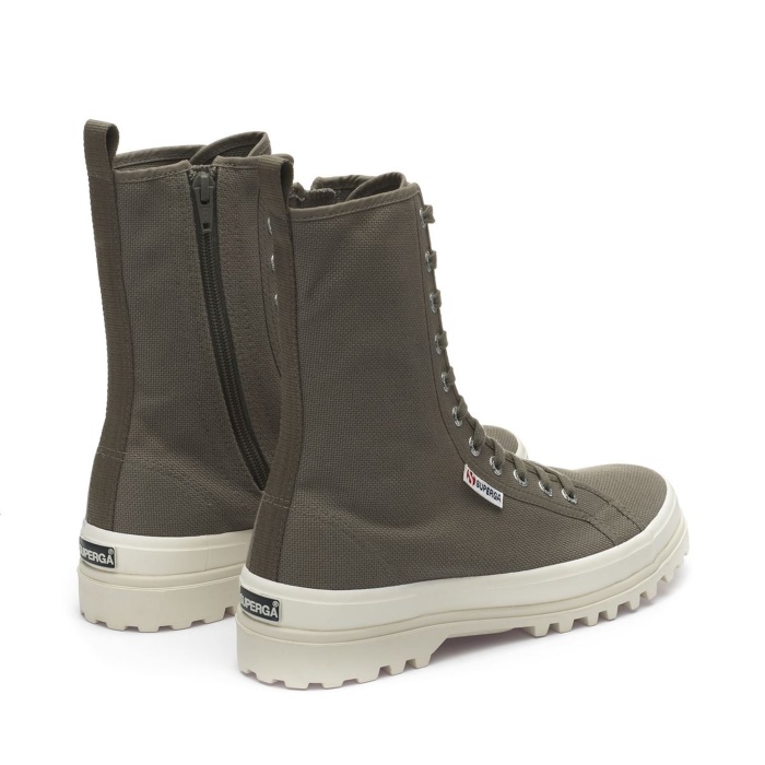 Superga 2641 Alpina High Top Boots - Olive