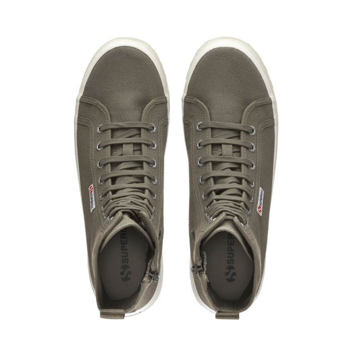Superga 2641 Alpina High Top Boots - Olive