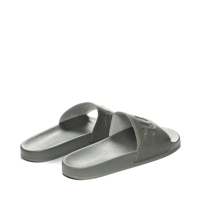 Superga 1908 Polysoft Slides - Green Safari