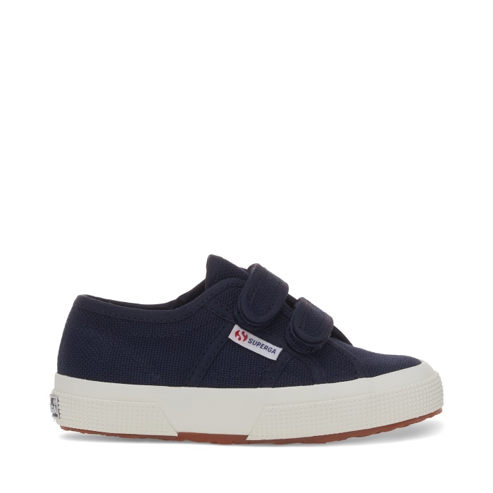 Superga 2750 Kids Cotjstrap Classic Sneakers - Navy Avorio