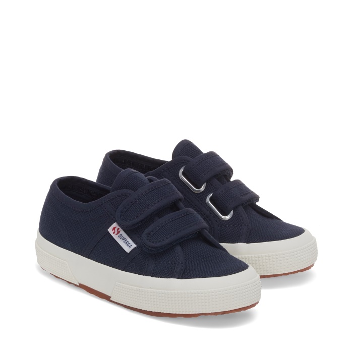 Superga 2750 Kids Cotjstrap Classic Sneakers - Navy Avorio