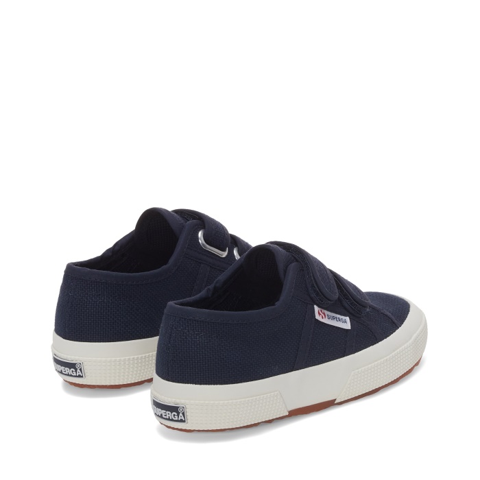 Superga 2750 Kids Cotjstrap Classic Sneakers - Navy Avorio