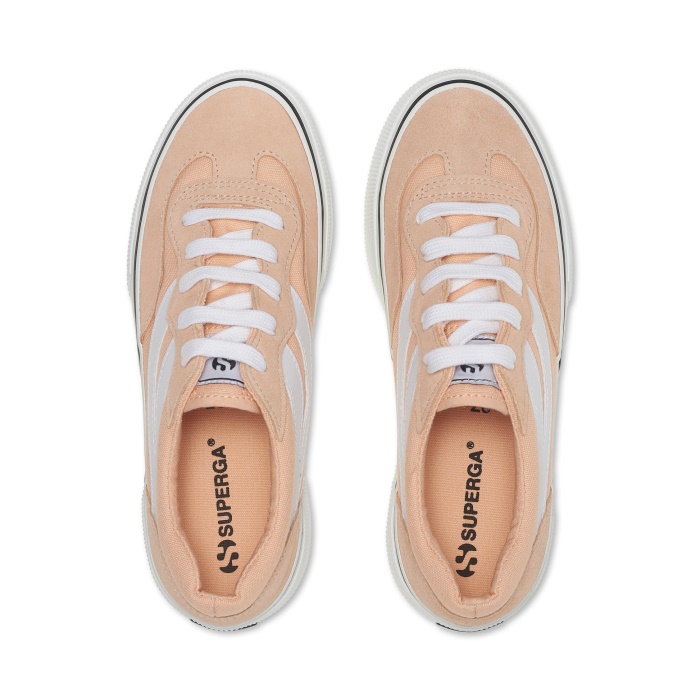 Superga 3041 Revolley Colorblock Platf Pink Peach-White