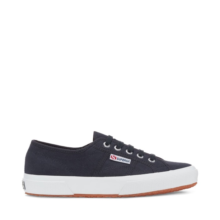 Superga 2750 Washed Cotton Blue Grey Dk Washed
