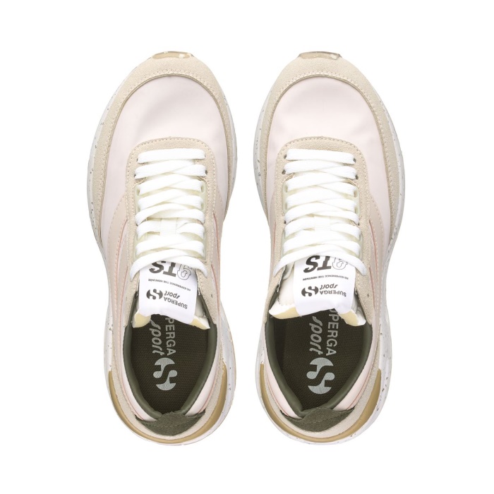 Superga 4089 Training 9Ts Slim Vegan L Pink Almond-Green Olive