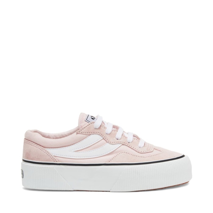 Superga 3041 Revolley Colorblock Platf Pink Ish-White