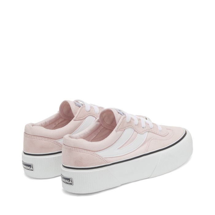 Superga 3041 Revolley Colorblock Platf Pink Ish-White