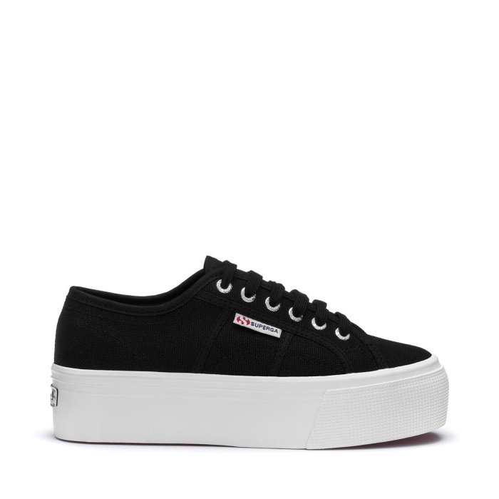 Superga 2790 Platform Black-F White