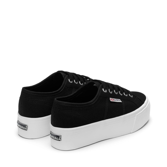 Superga 2790 Platform Black-F White