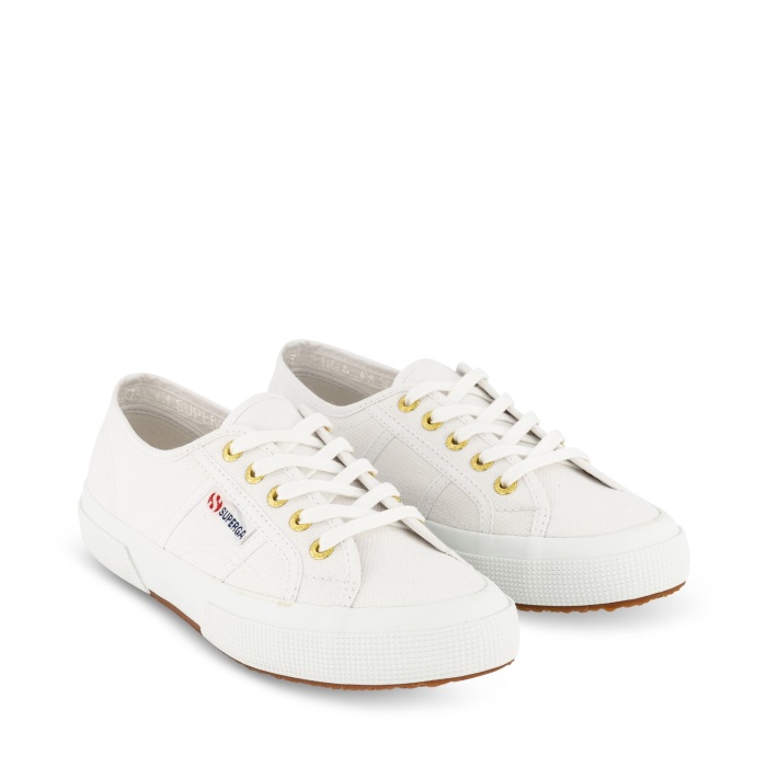 Superga 2750 Cotu Classic White-Gold-White-Yellow Gold