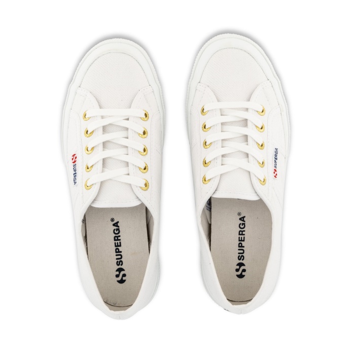 Superga 2750 Cotu Classic White-Gold-White-Yellow Gold