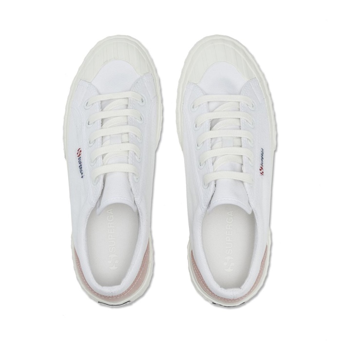 Superga 2843 Club S Comfort Leather White-White-Beige Gesso