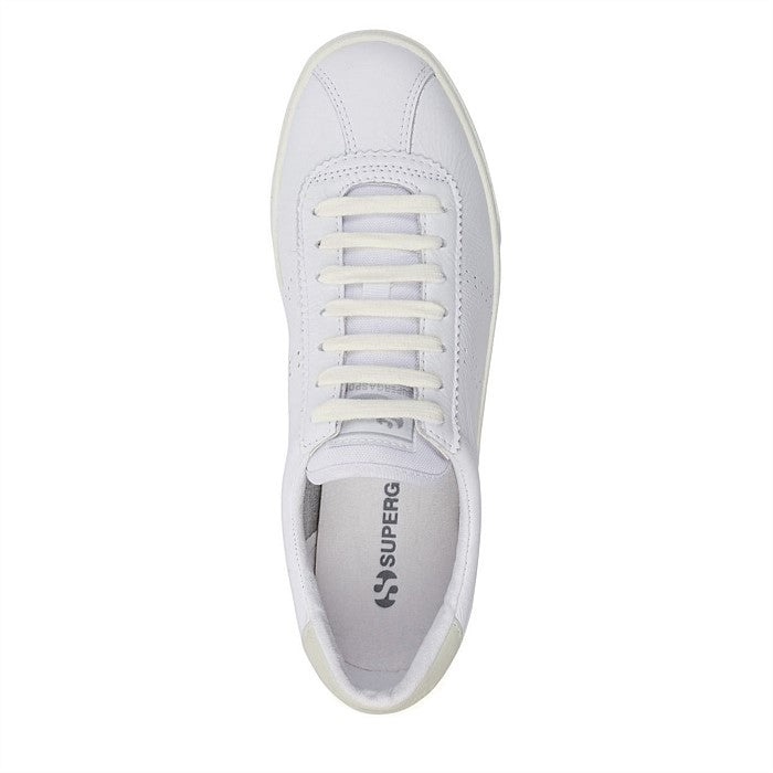 Superga 2843 Club S Comfort Leather White-White-Beige Gesso