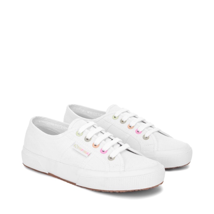 Superga 2750 Rainbow Details White-Candy Multicolor