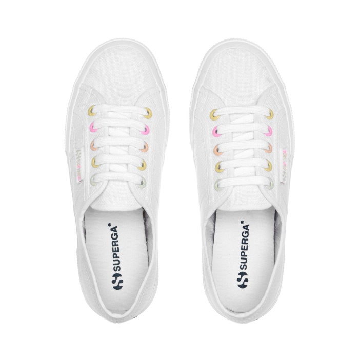 Superga 2750 Rainbow Details White-Candy Multicolor