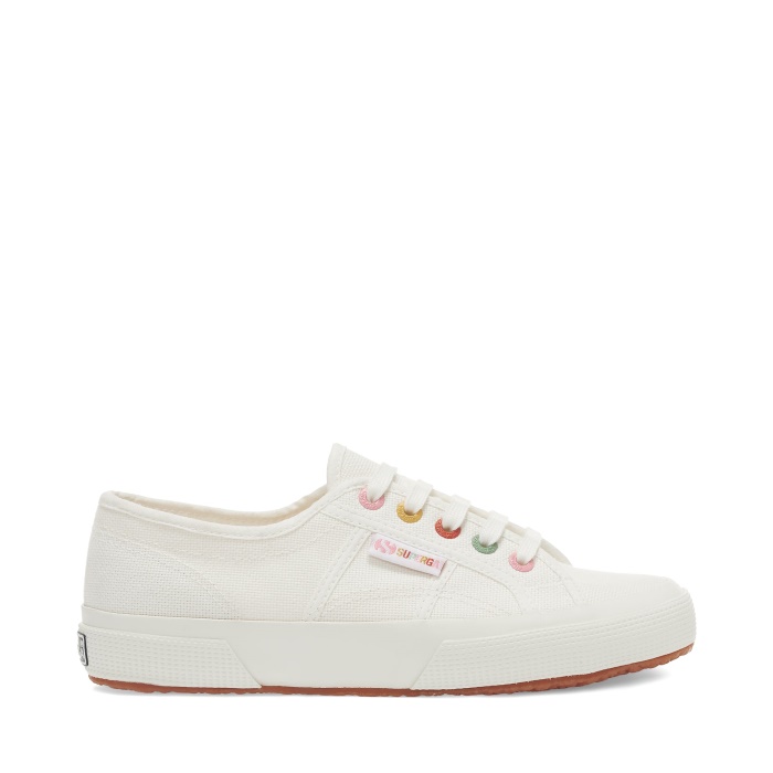 Superga 2750 Rainbow Details White-Groovy Eyelets