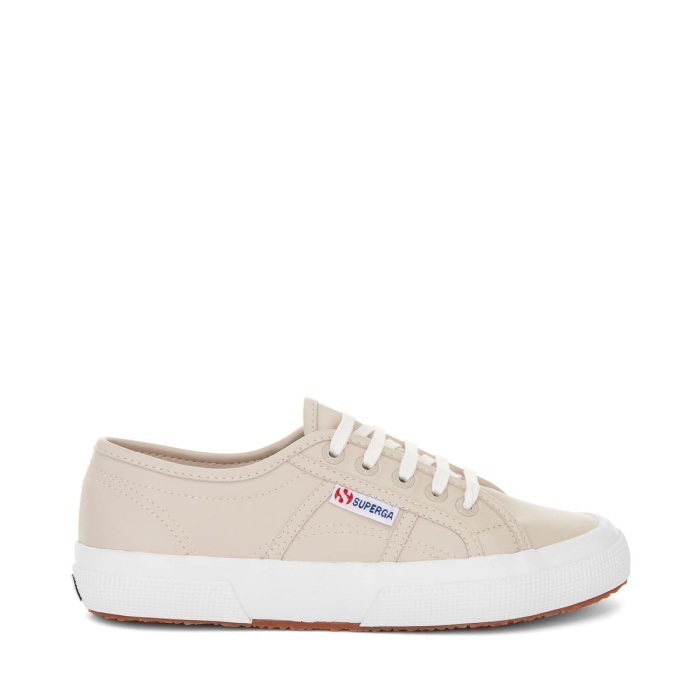 Superga 2750 Vegan Faux Leather Beige White-Avorio