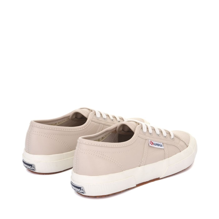 Superga 2750 Vegan Faux Leather Beige White-Avorio