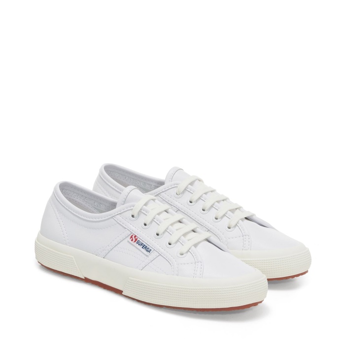 Superga 2750 Vegan Faux Leather White-White