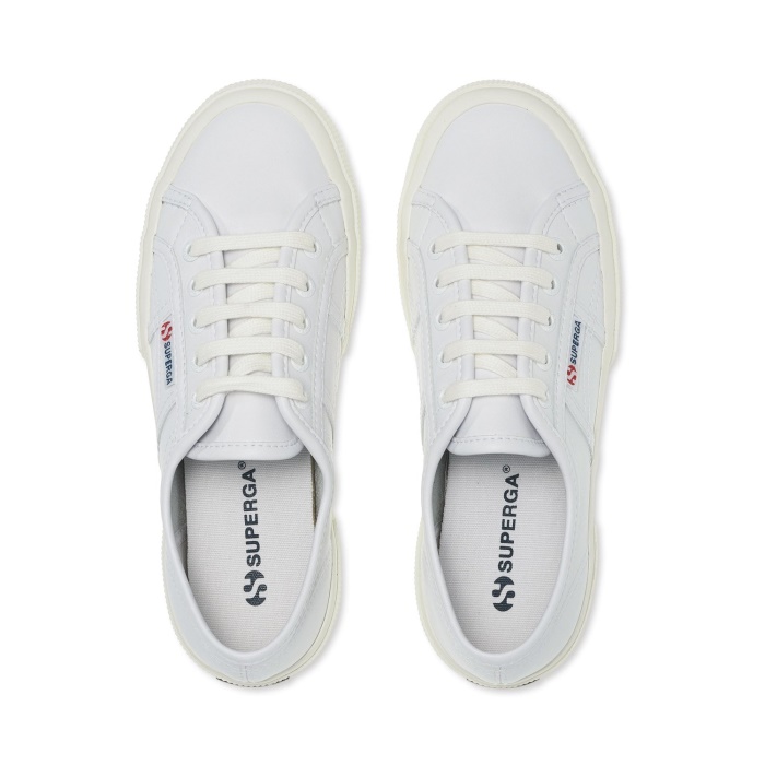Superga 2750 Vegan Faux Leather White-White