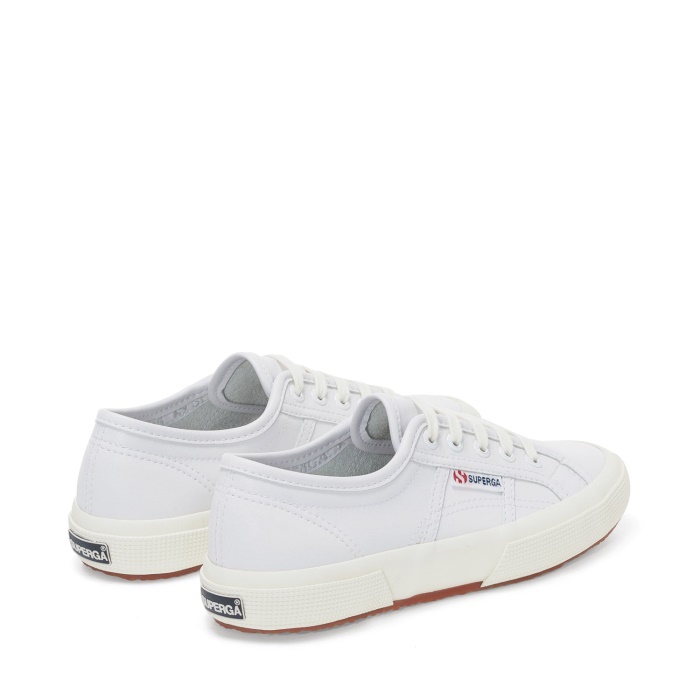 Superga 2750 Vegan Faux Leather White-White