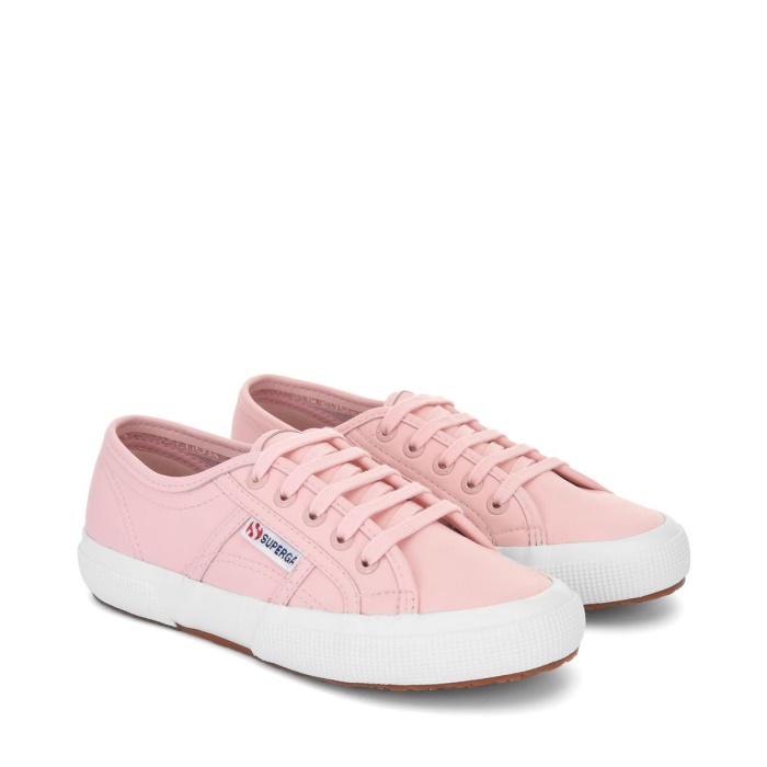 Superga 2750 Vegan Faux Leather Pink White