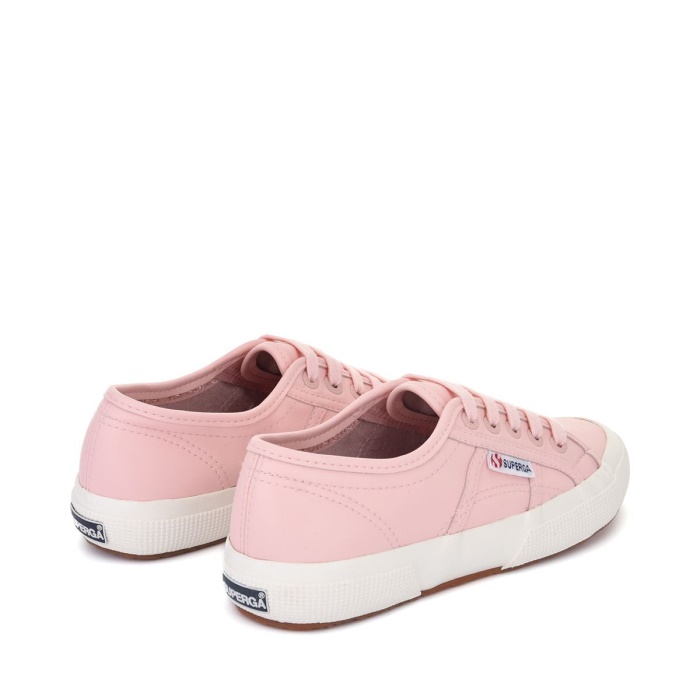 Superga 2750 Vegan Faux Leather Pink White