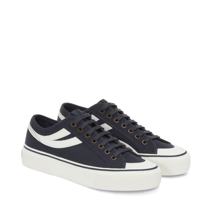 Superga 2750 Panatta 3.0 Blue Grey Dk-White