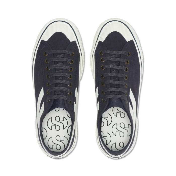 Superga 2750 Panatta 3.0 Blue Grey Dk-White