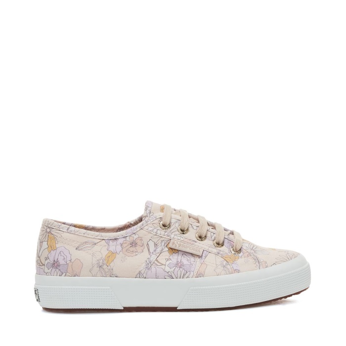 Superga 2750 Floral Print Peach Lilla-Orange Flowers