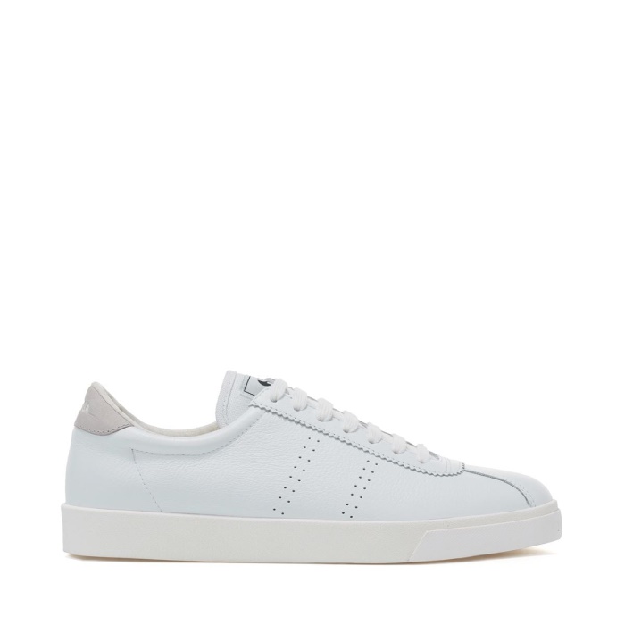 Superga 2843 Club S Comfort Leather White-Grey Colomba