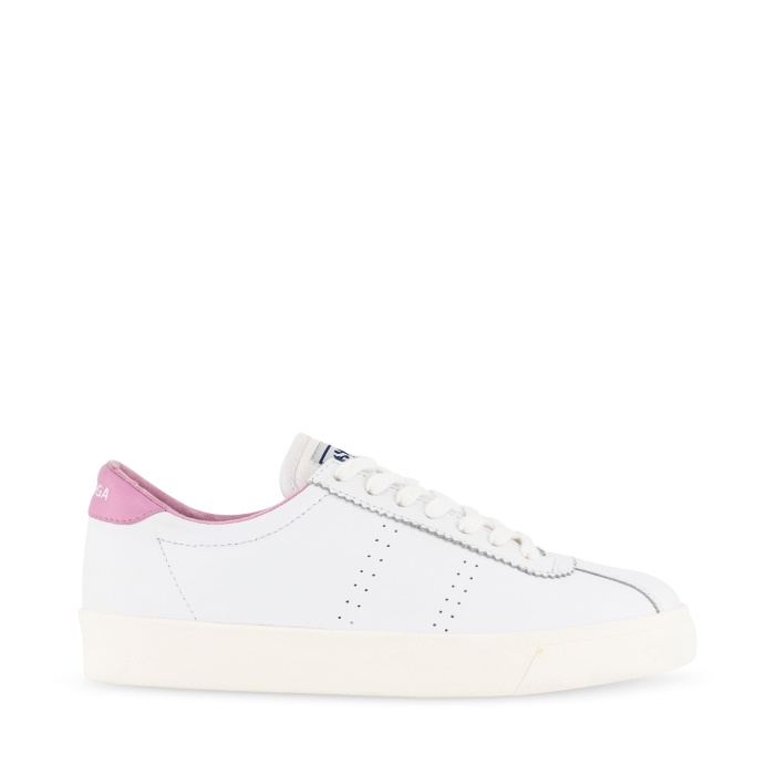 Superga 2843 Club S Comfort Leather White-Pink Mauve
