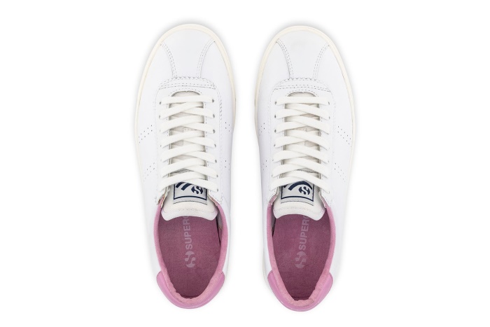 Superga 2843 Club S Comfort Leather White-Pink Mauve
