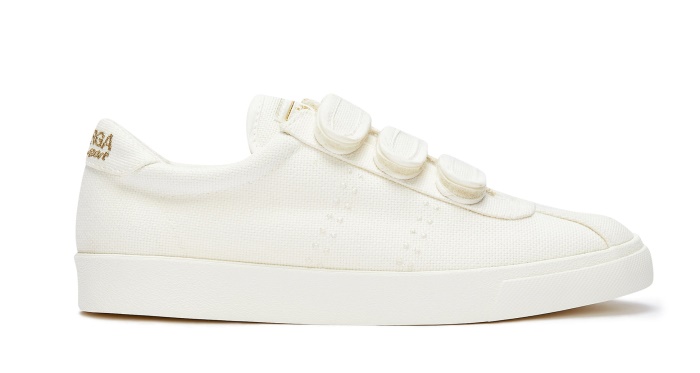 Superga 2843 Club S 3Straps Cotton White-Gold-White Av