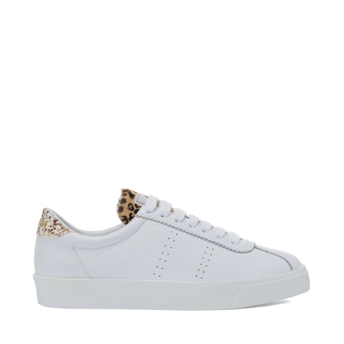Superga 2843 Club S Calfhair Details White Spots-Leopard