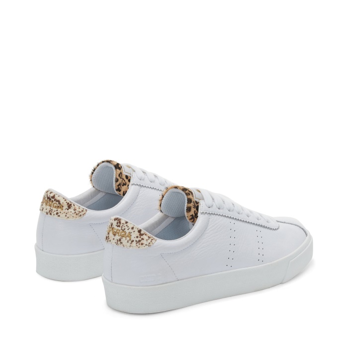 Superga 2843 Club S Calfhair Details White Spots-Leopard