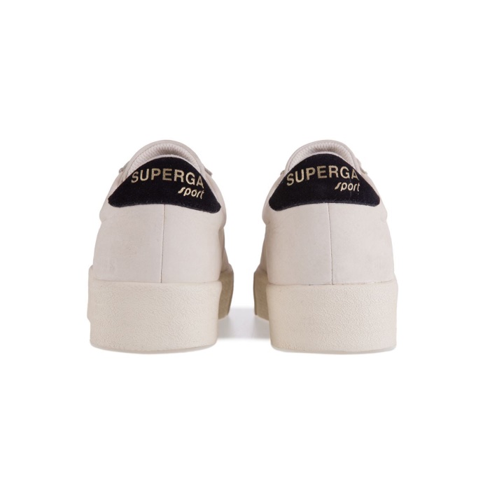 Superga 2902 Club 3 Cap Tumbled Suede Beige Gesso-Black