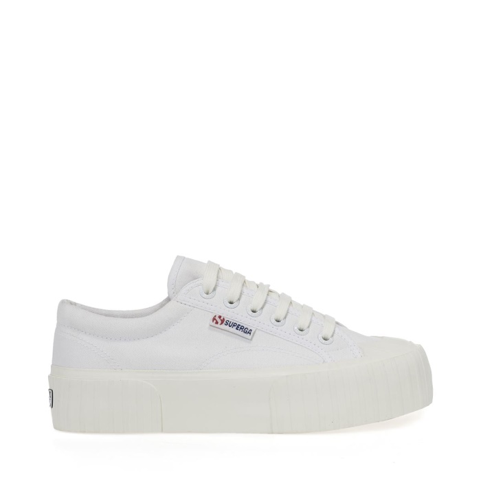 Superga 2631 Stripe Platform White White