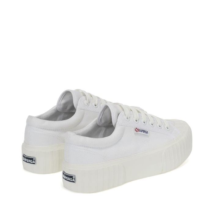 Superga 2631 Stripe Platform White White