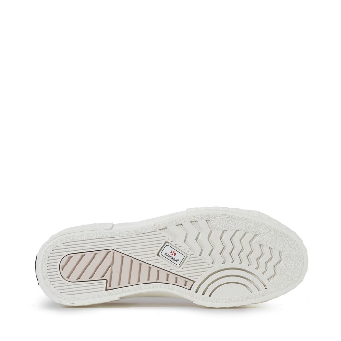 Superga 2631 Stripe Platform Vegan Fau Beige White