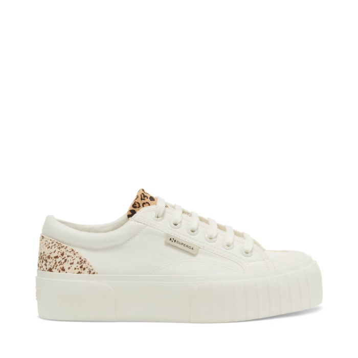 Superga 2631 Calfhair Details White Loepard Spots