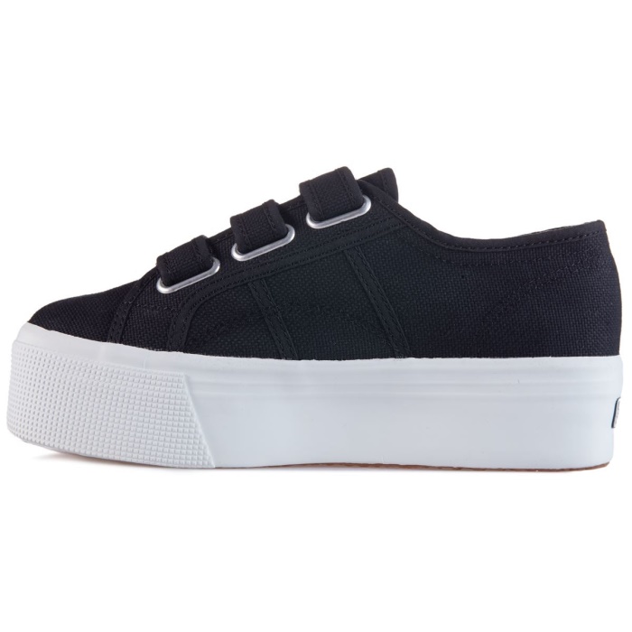 Superga 2790 Straps Black-Fwhite