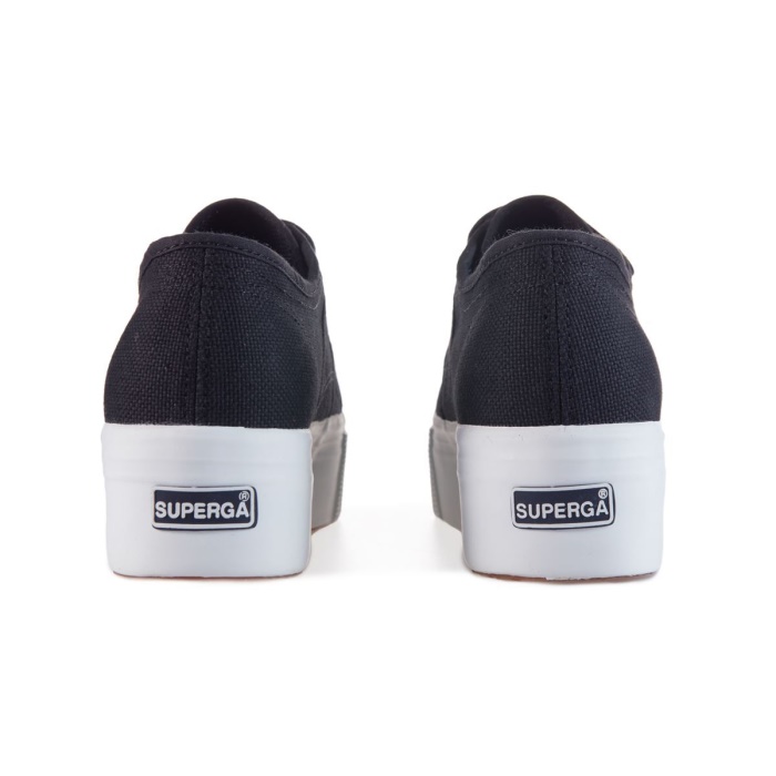 Superga 2790 Straps Black-Fwhite