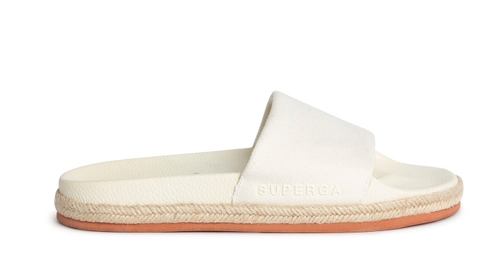 Superga 1908 Slides Organic Canvas Rope Red Beet