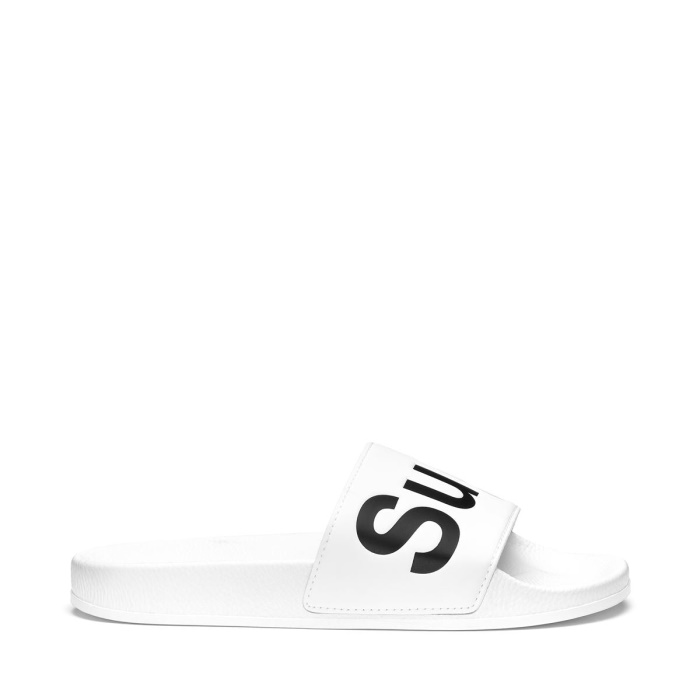 Superga 1908 Slides Polysoft White Black White