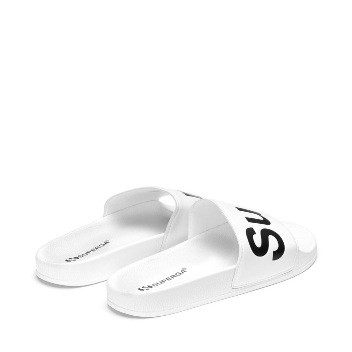 Superga 1908 Slides Polysoft White Black White