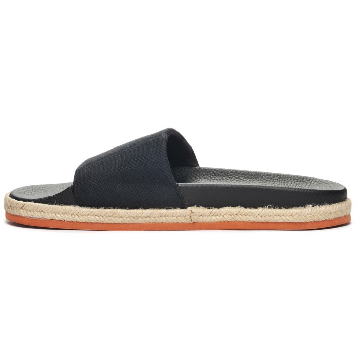 Superga 1908 Slides Organic Canvas Rop Black