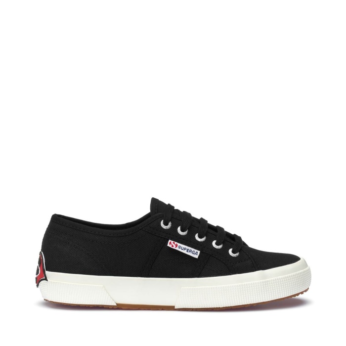 Superga 2750 Multicolor Logo Black-Red Lips-Black