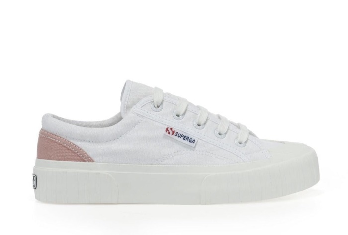 Superga 2630 Stripe Padded White-Pink Dusty